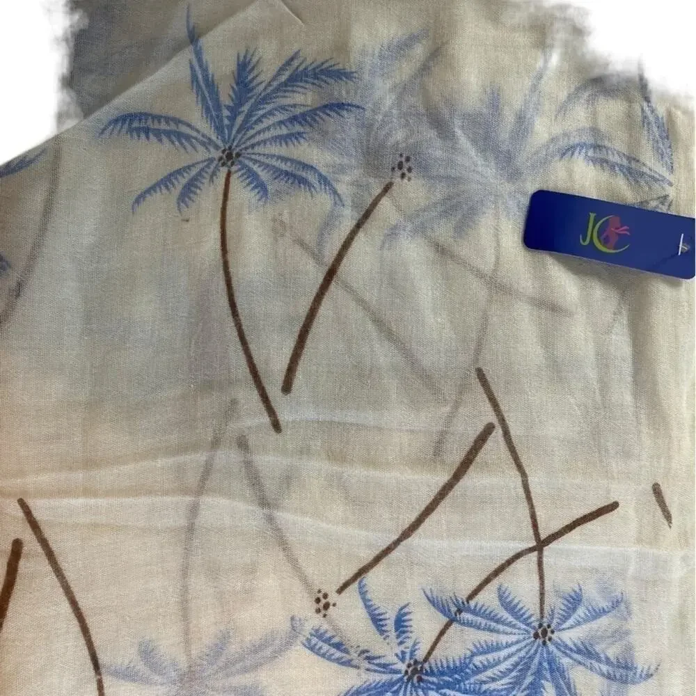 JC Fashion Palm Tree Print Scarf Women's One Size New with Tags